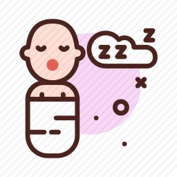 熟睡的婴儿图标
