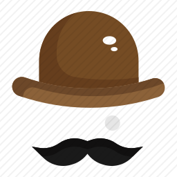 帽子与胡子图标