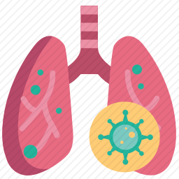 感染的肺图标