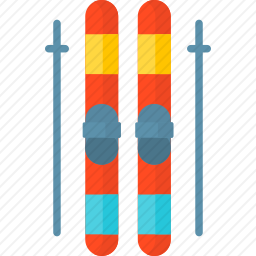 滑雪杆图标