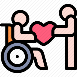残疾人护理图标