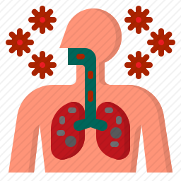 感染的肺图标