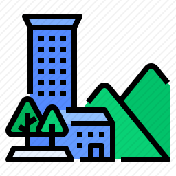 绿色城市图标