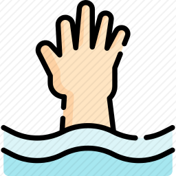 溺水图标