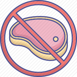 禁止肉食图标