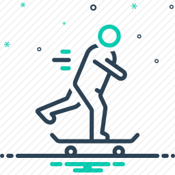 滑滑板图标