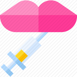 嘴唇注射图标