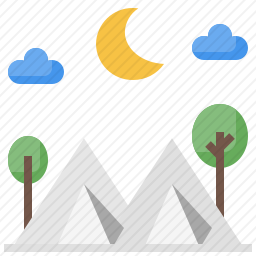 露营帐篷图标