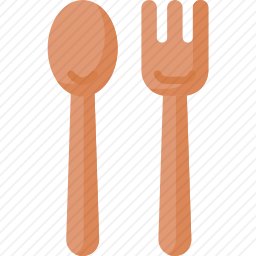 木制餐具图标