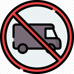 禁止卡车通行图标