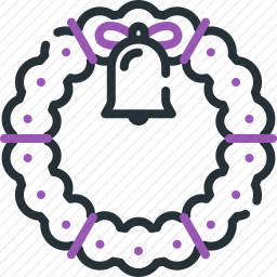 圣诞花环图标