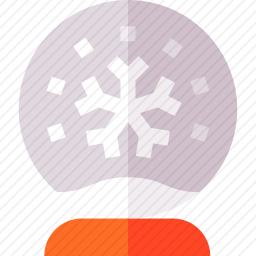 雪花玻璃球图标