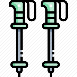 滑雪杆图标