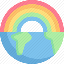 彩虹地球图标