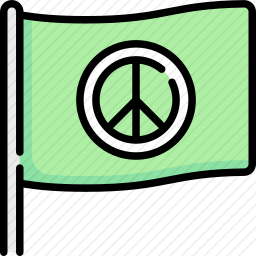和平旗帜图标