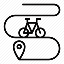 自行车路线图标