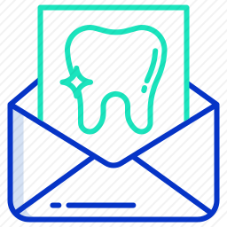 牙齿邮件图标