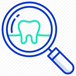 牙齿搜索图标