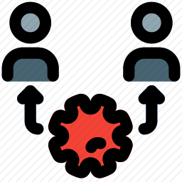 病毒传输图标
