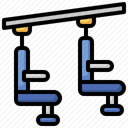 滑雪缆车图标