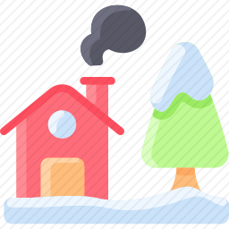 房子和树图标