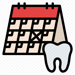 牙科时间表图标