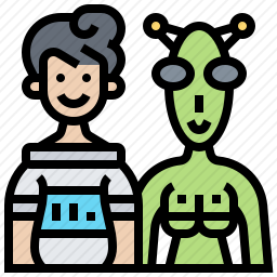 宇航员与外星人图标