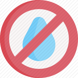 禁止水滴图标