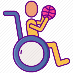 残疾篮球图标