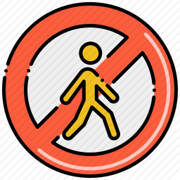 禁止行走图标