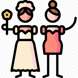 新娘与母亲图标