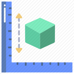 尺寸测量图标