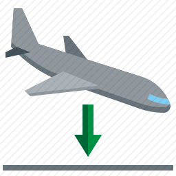 飞机到达图标