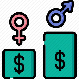 性别工资差距图标