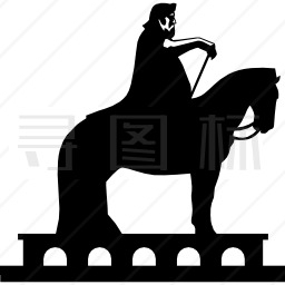 成吉思汗马术雕像图标
