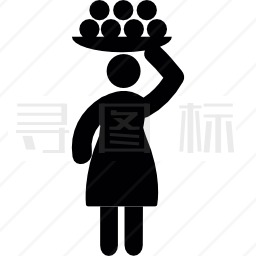 女人带着她的头图标