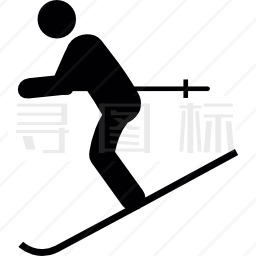 男子滑雪图标