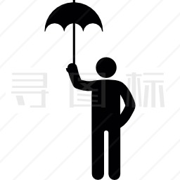 带伞的人图标