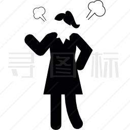 愤怒的女人图标