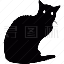 黑色的猫图标