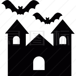 万圣节蝙蝠迷幻恐怖图标
