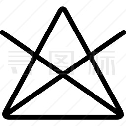 十字交叉三角形的洗选符号图标