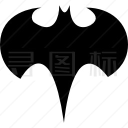 蝙蝠侠徽标剪影图标