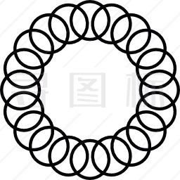 螺旋形圆环图标