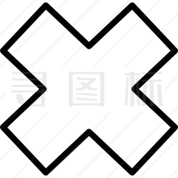 否认交叉图标