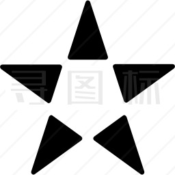 三角形制作的星星图标