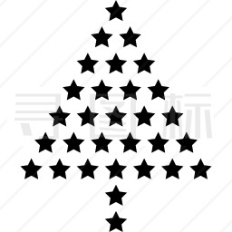 星星圣诞树图标