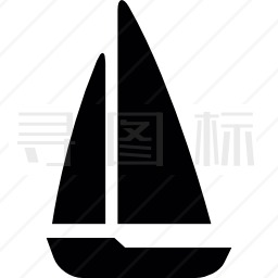 黑色帆船图标