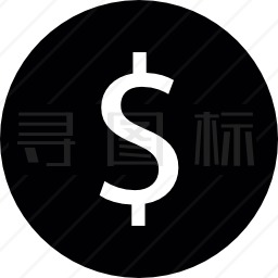 黑圈内的美元符号图标