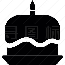 两层蜡烛生日蛋糕图标